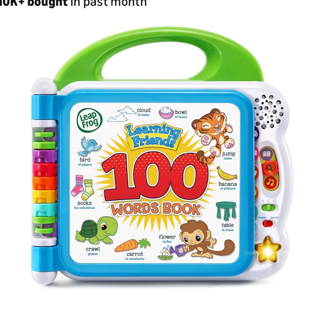 LeapFrog 100 Words Book - Green, White, and Blue - Picture 2 of 4